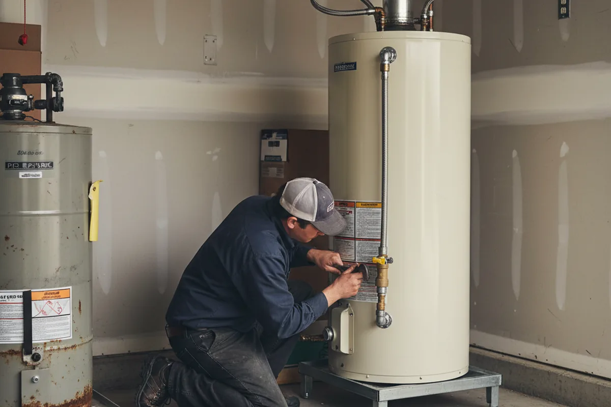 Water heater and shutoff valve replacement in Harwich