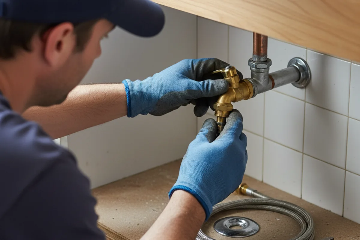 Shutoff valve and fitting work during Emergency Plumbing in Harwich